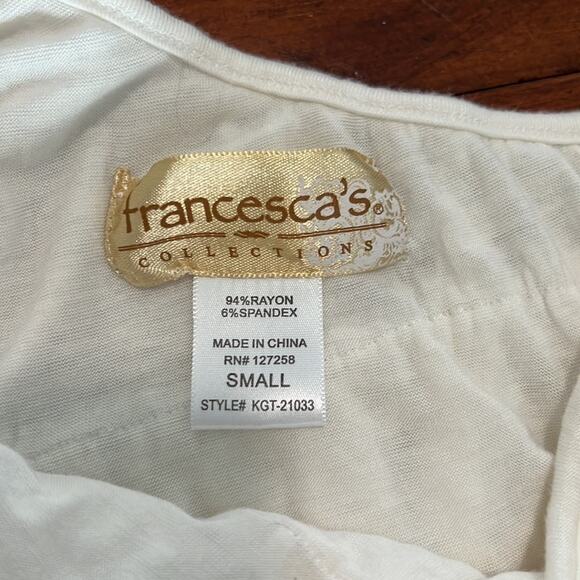 Francesca’s Collection White One Shoulder Tiered Tunic Top Mini Dress - Picture 7 of 8